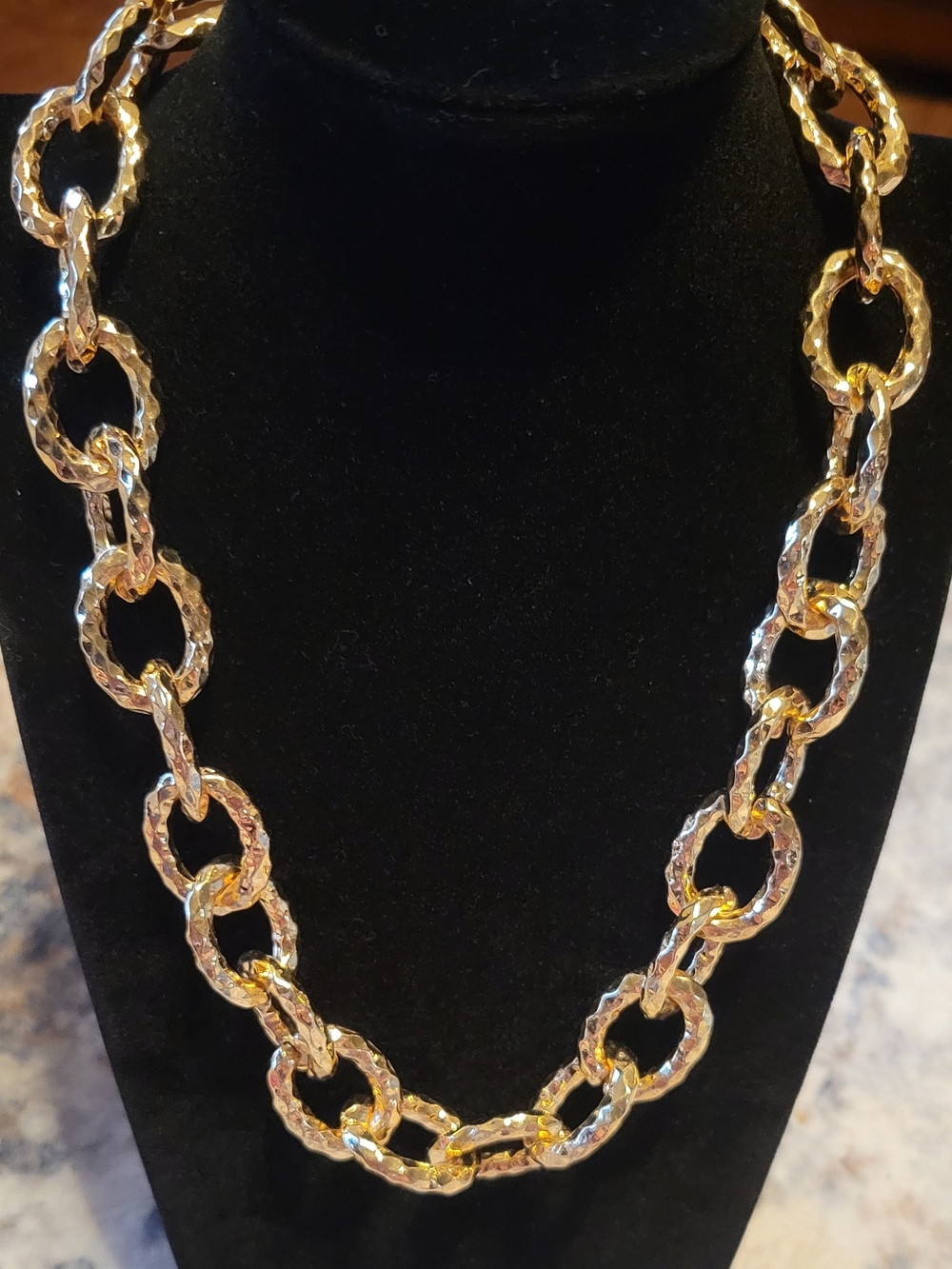 Sequin Elegant Gold Plated Link Necklace